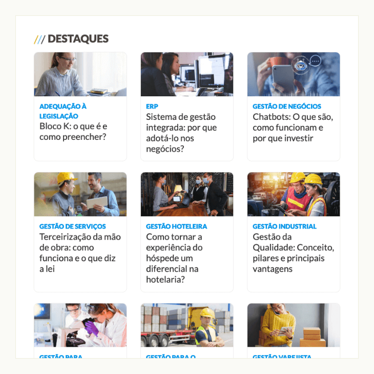 printscreen de posts do blog