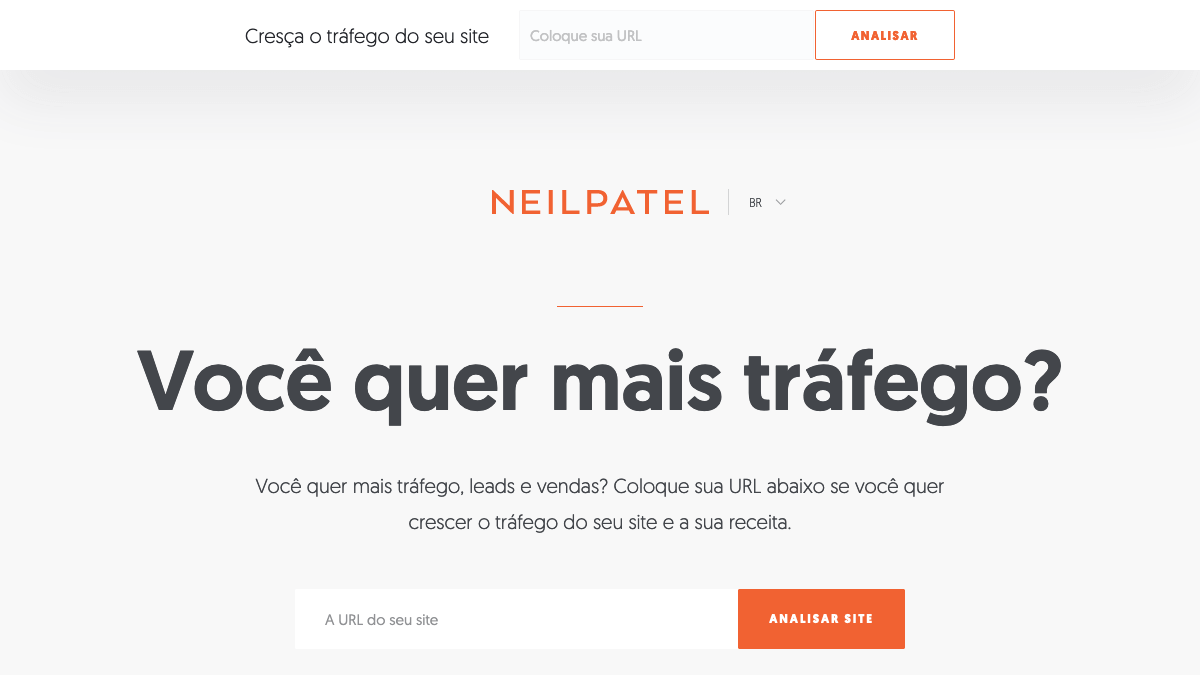 printscreen do site
